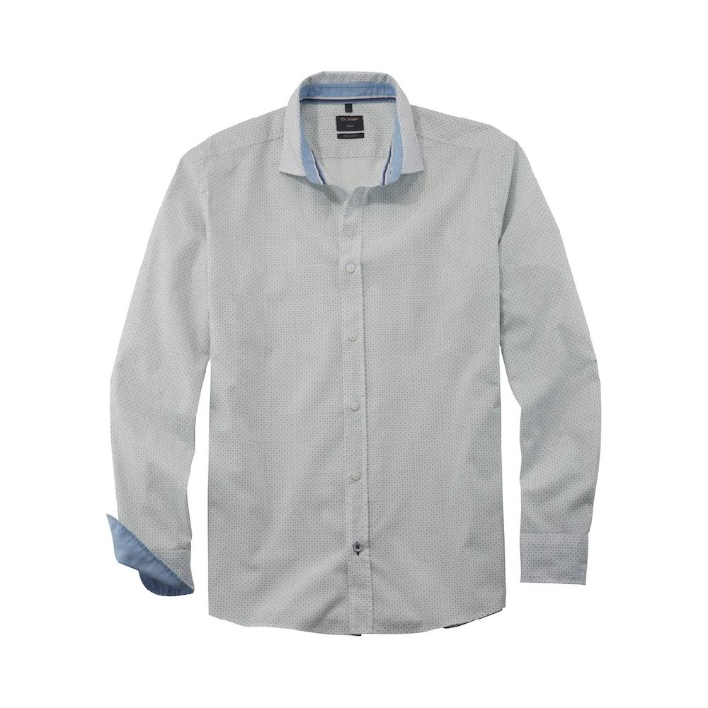 OLYMP Langarmhemd »OLYMP Hemd Casual« Mit Minimal-Print