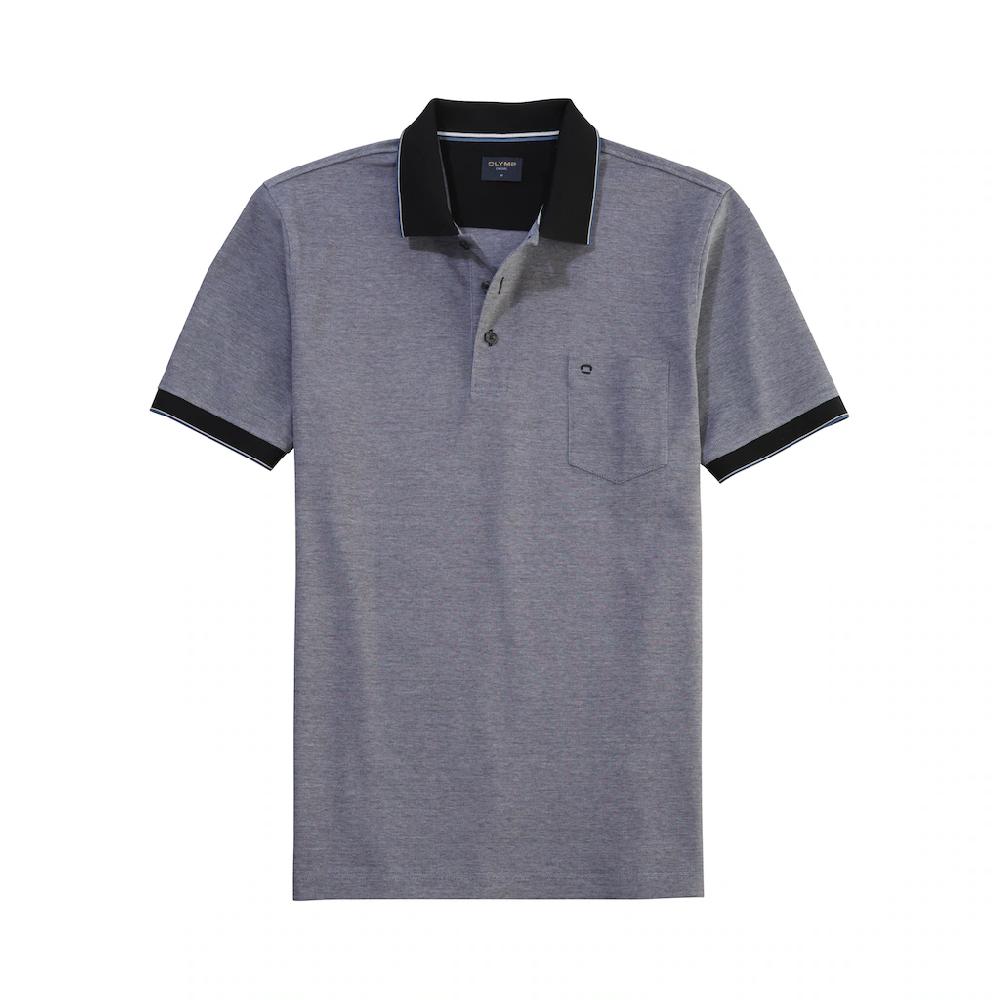 OLYMP Poloshirt »Casual« Two-Tone Piqué Seitenschlitzen im Saum ▷ für