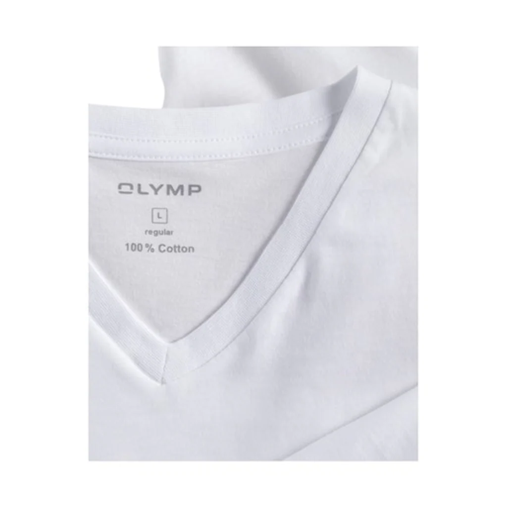 OLYMP T-Shirt »Casual« (Packung 2 Tlg. 2er) Mit Ton-in-Ton Logostickerei Am Ärmel