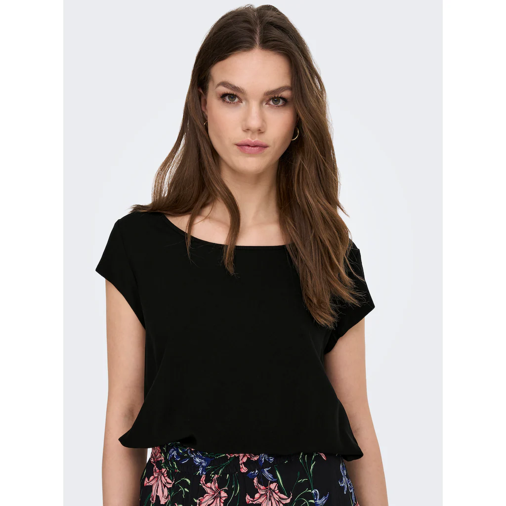 ONLY Blusenshirt »ONLNOVA LIFE VIS S/S TOP SOLID«