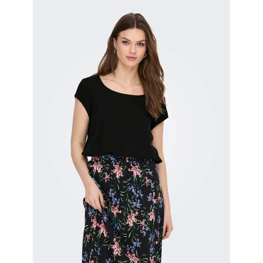ONLY Blusenshirt »ONLNOVA LIFE VIS S/S TOP SOLID«