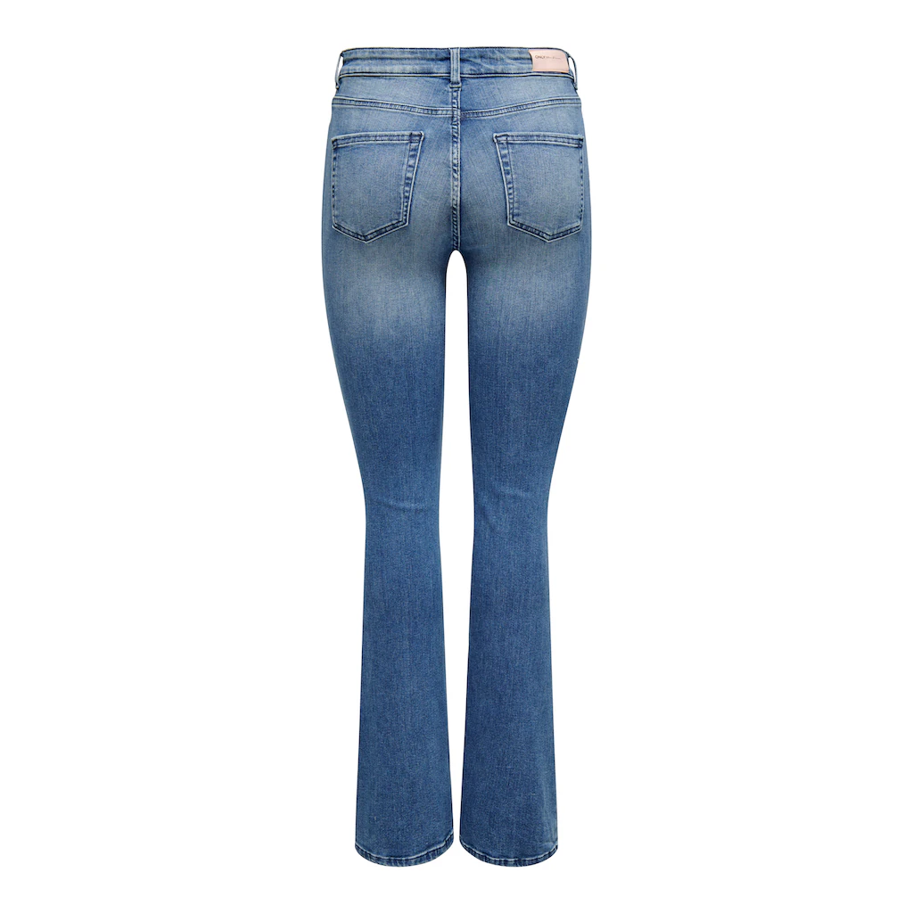 ONLY Bootcut-Jeans »ONLBLUSH MID FLARED DEST ANA671« Mit Destroyed Effekt