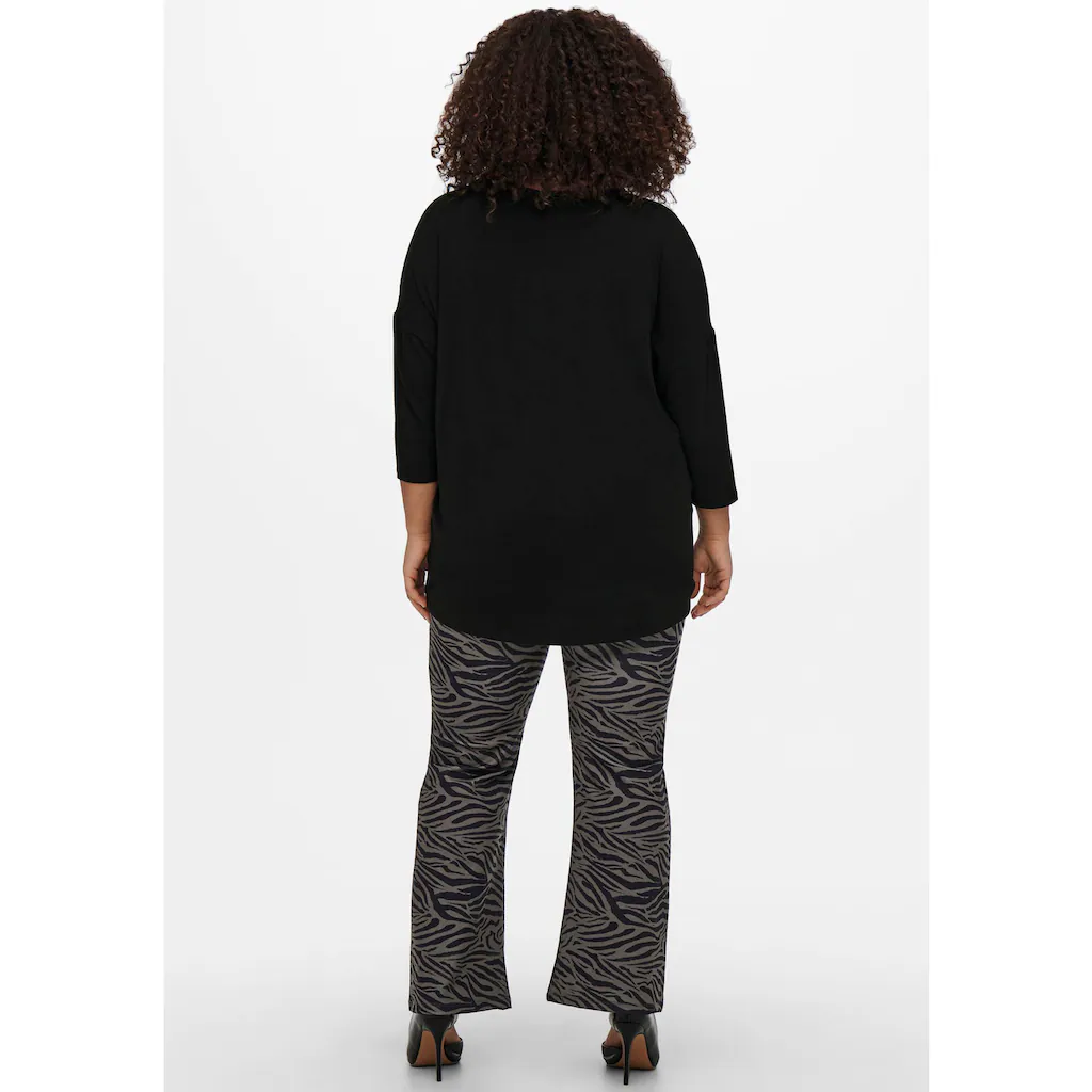 ONLY CARMAKOMA 3/4-Arm-Shirt »CARLAMOUR« Aus Weichem Materialmix