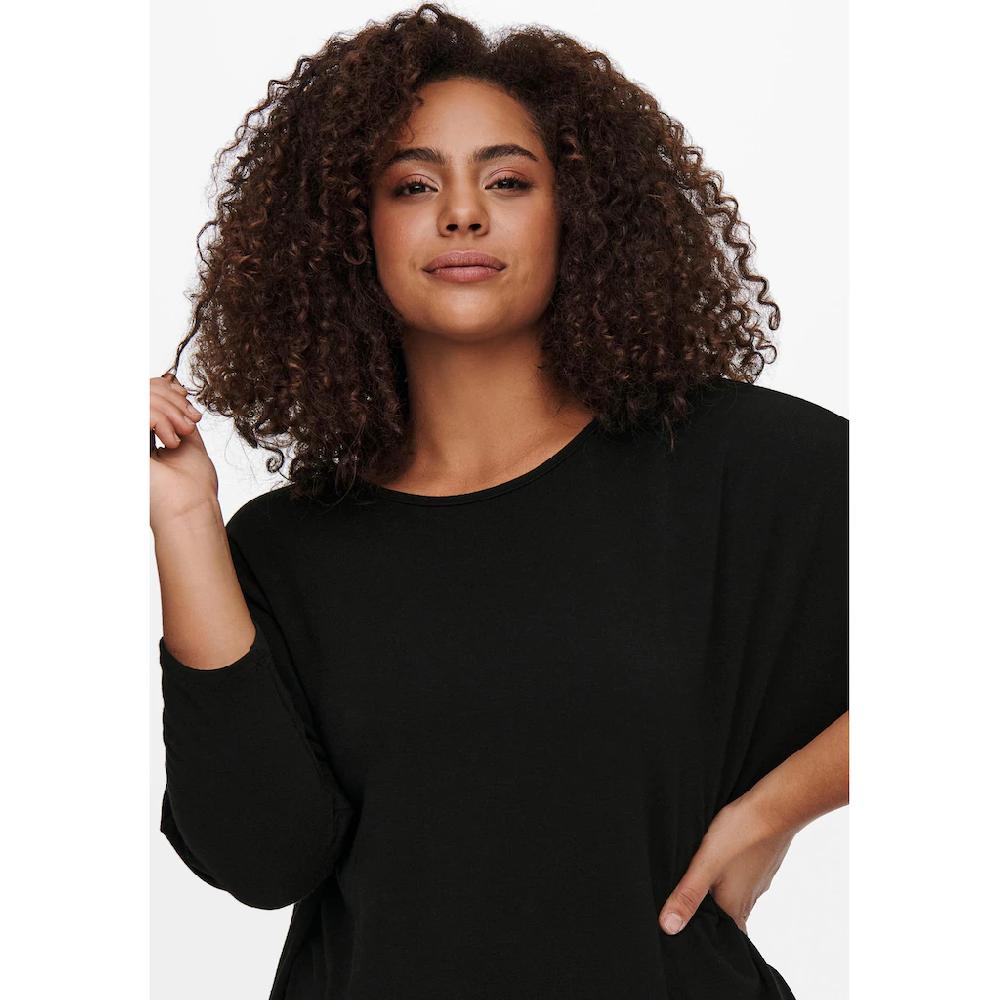 ONLY CARMAKOMA 3/4-Arm-Shirt »CARLAMOUR« Aus Weichem Materialmix