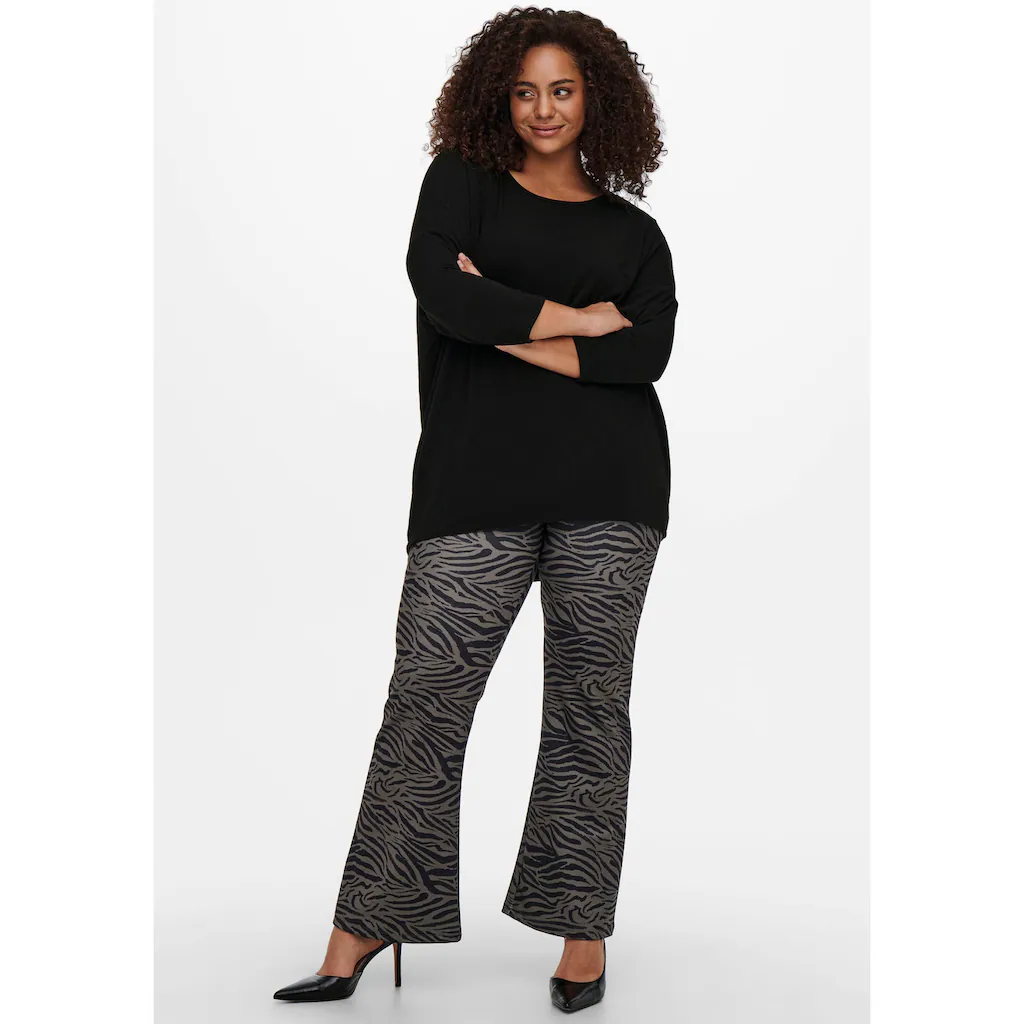 ONLY CARMAKOMA 3/4-Arm-Shirt »CARLAMOUR« Aus Weichem Materialmix