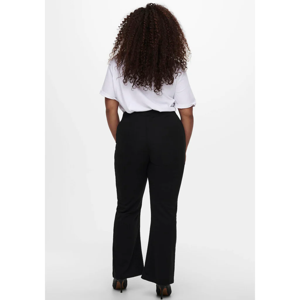 ONLY CARMAKOMA Jerseyhose »CARPEVER FLARED PANTS JRS NP«