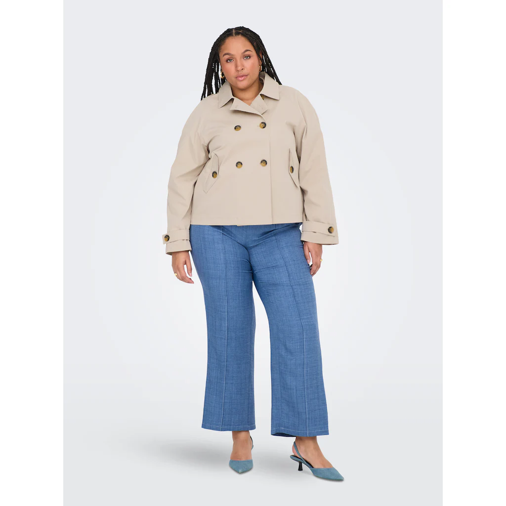 ONLY CARMAKOMA Kurzjacke »CARAPRIL LIFE SHORT TRENCHCOAT OTW NOOS«