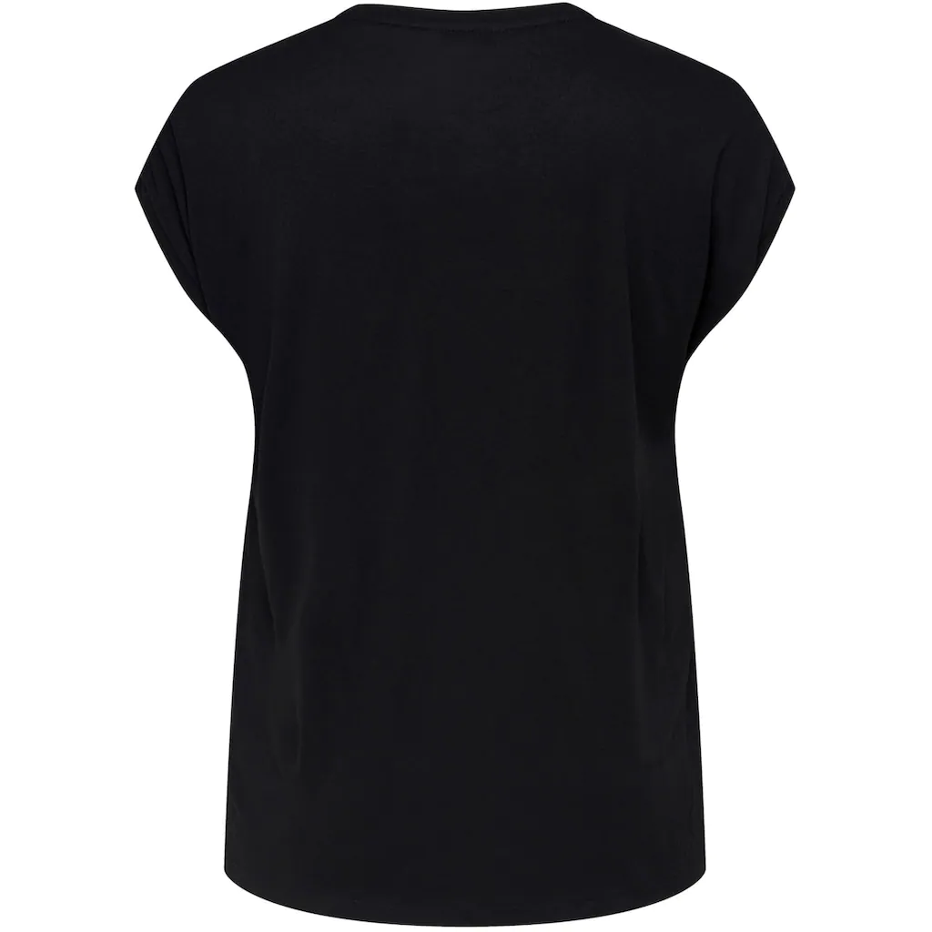 ONLY CARMAKOMA Longshirt »CARFLAKE« Vorn In Spitzenoptik