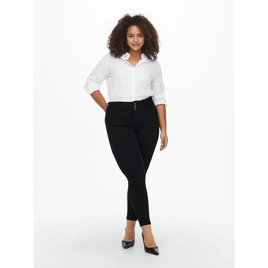ONLY CARMAKOMA Skinny-fit-Jeans »CARANNA LIFE HW SK ANK JEANS BLACK NOOS«
