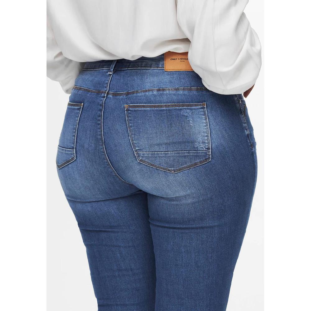ONLY CARMAKOMA Skinny-fit-Jeans »CARKARLA REG SK ANKLE ZIP JNS« Mit Reißverschluss Am Beinabschluss