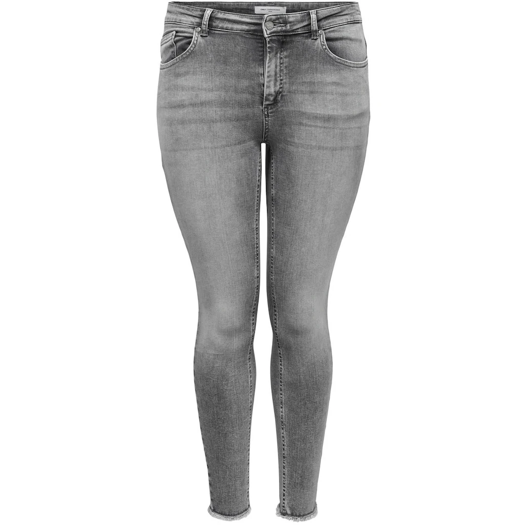 ONLY CARMAKOMA Skinny-fit-Jeans »CARWILLY REG SK ANK JNS« In Washed-out Optik