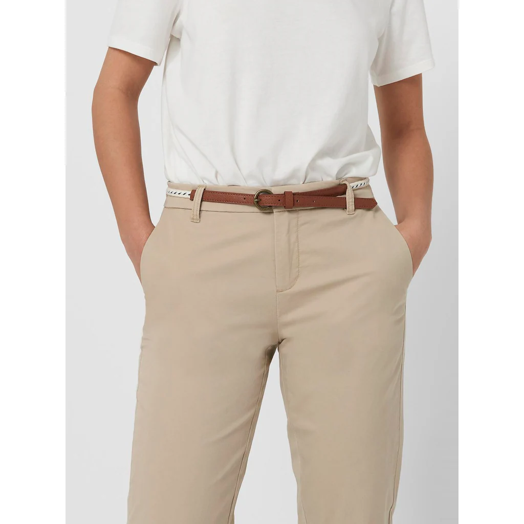 ONLY Chinohose »ONLBIANA COTTON BELT CHINO CC PNT« Knöchellange Form Mit Umschlagsaum