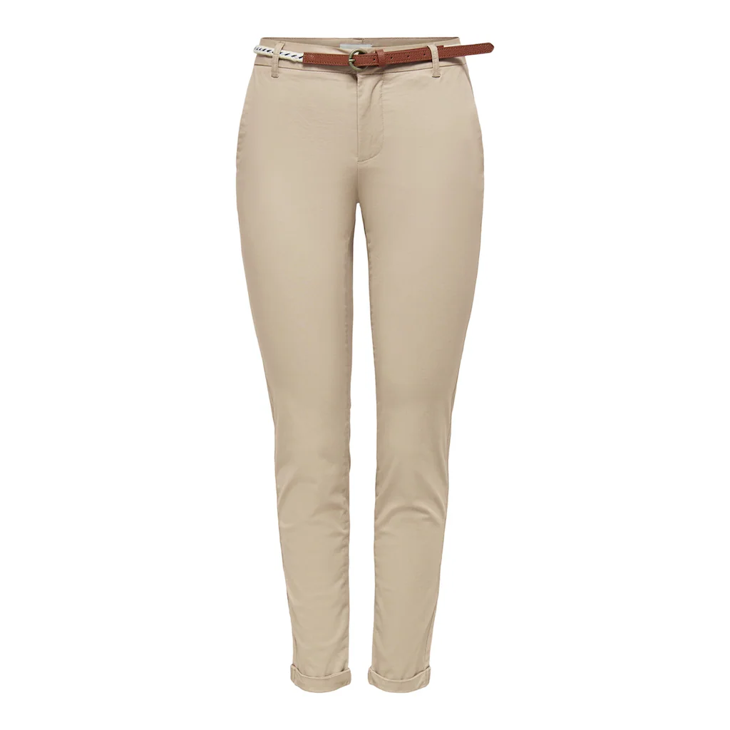 ONLY Chinohose »ONLBIANA COTTON BELT CHINO CC PNT« Knöchellange Form Mit Umschlagsaum