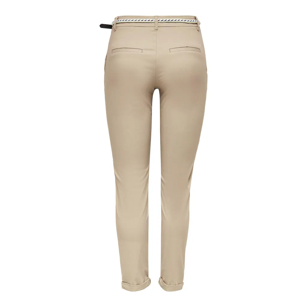 ONLY Chinohose »ONLBIANA COTTON BELT CHINO CC PNT« Knöchellange Form Mit Umschlagsaum