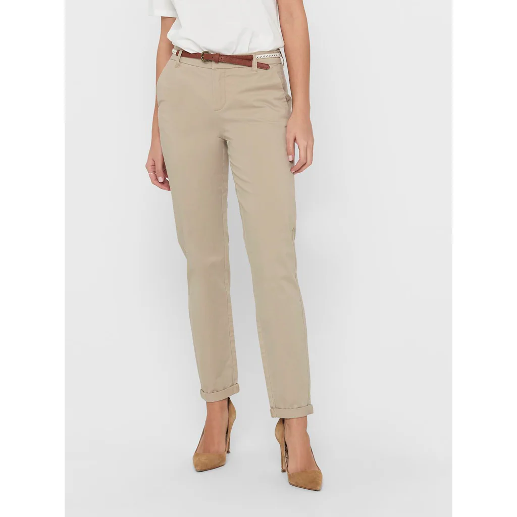 ONLY Chinohose »ONLBIANA COTTON BELT CHINO CC PNT« knöchellange Form mit Umschlagsaum