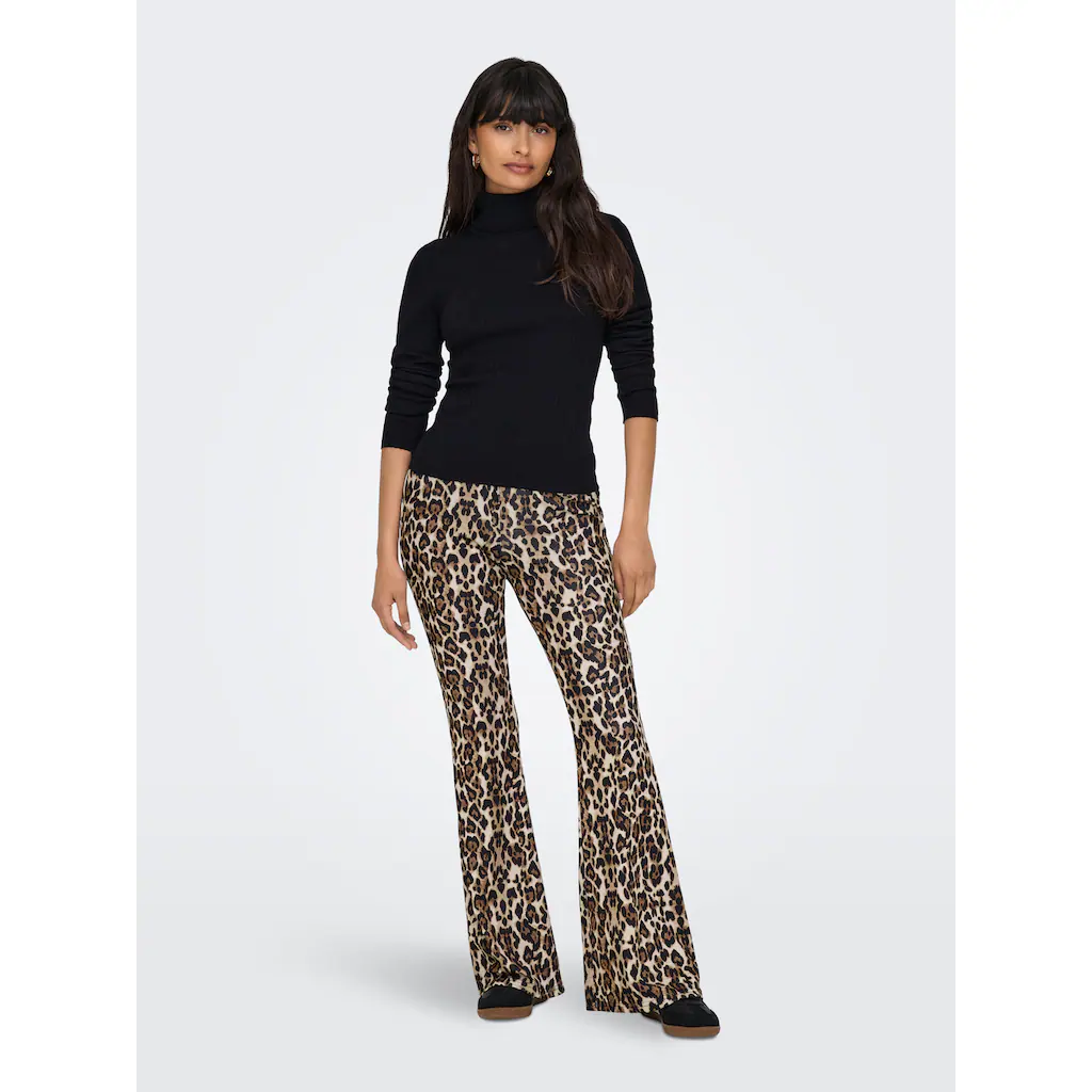 ONLY Highwaist Leggings »ONLANNA RIB FLARED AOP LEGGING CS JRS«