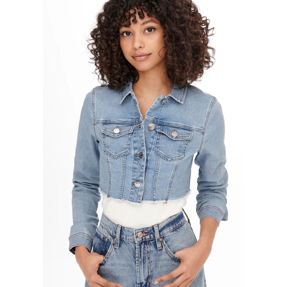 ONLY Jeansjacke »ONLWONDER LS CROPPED DNM JACKET GUA NOOS«