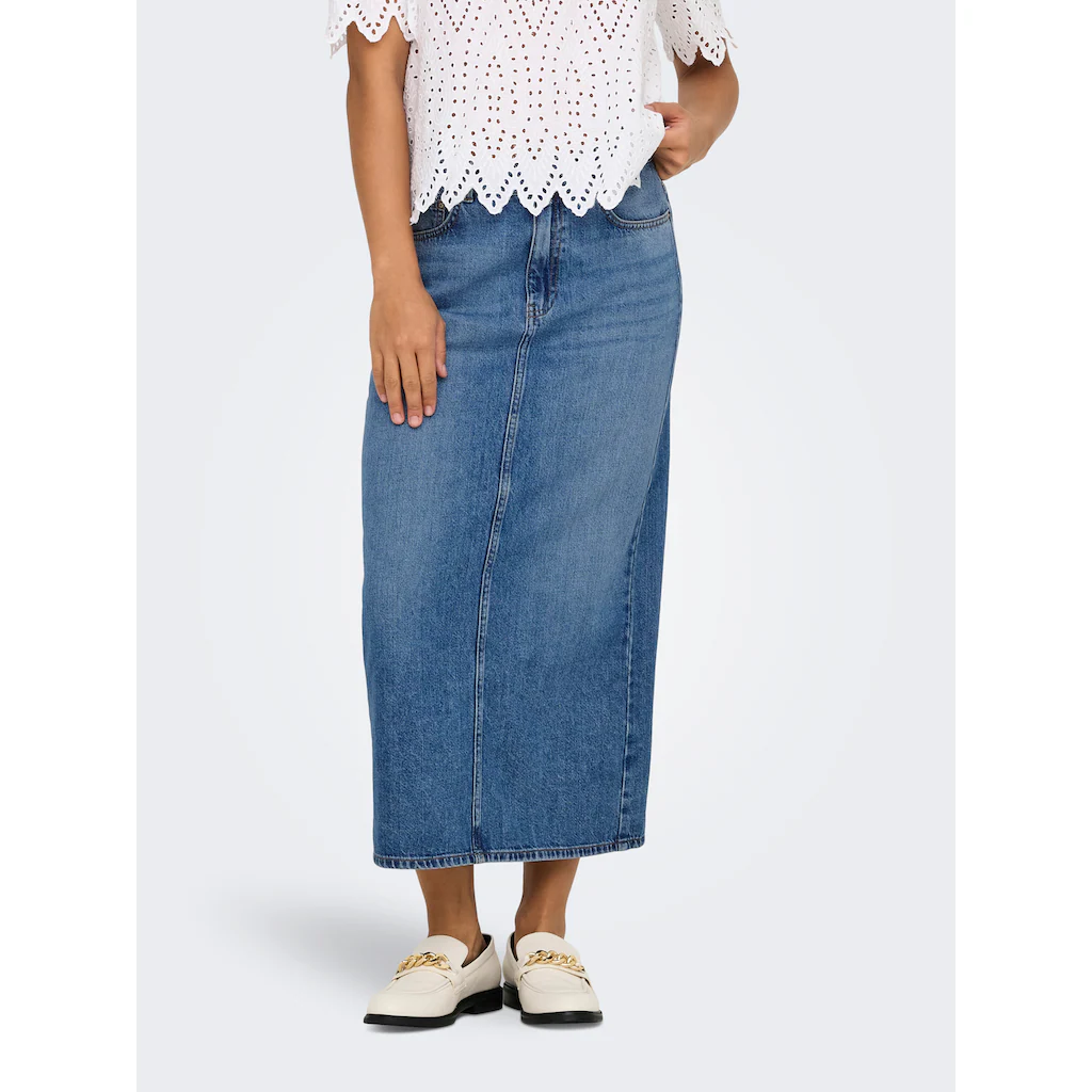 ONLY Jeansrock »ONLLUMI MIDI BACK SLIT SKIRT DNM PIMNOOS«