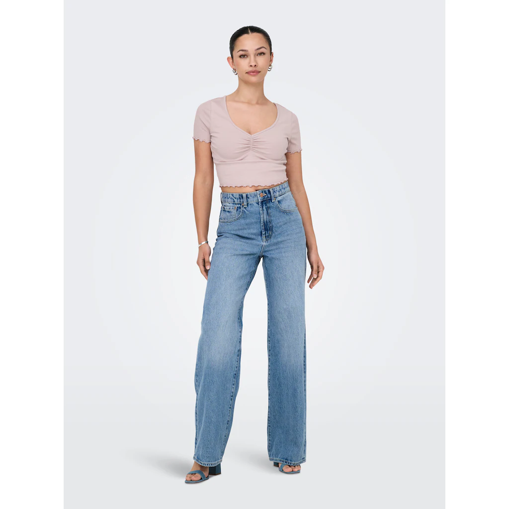 ONLY Kurzarmshirt »ONLBETTY S/S V-NECK TOP CC JRS«