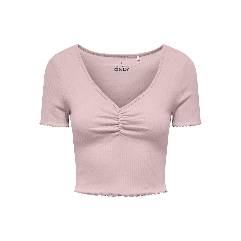 ONLY Kurzarmshirt »ONLBETTY S/S V-NECK TOP CC JRS«