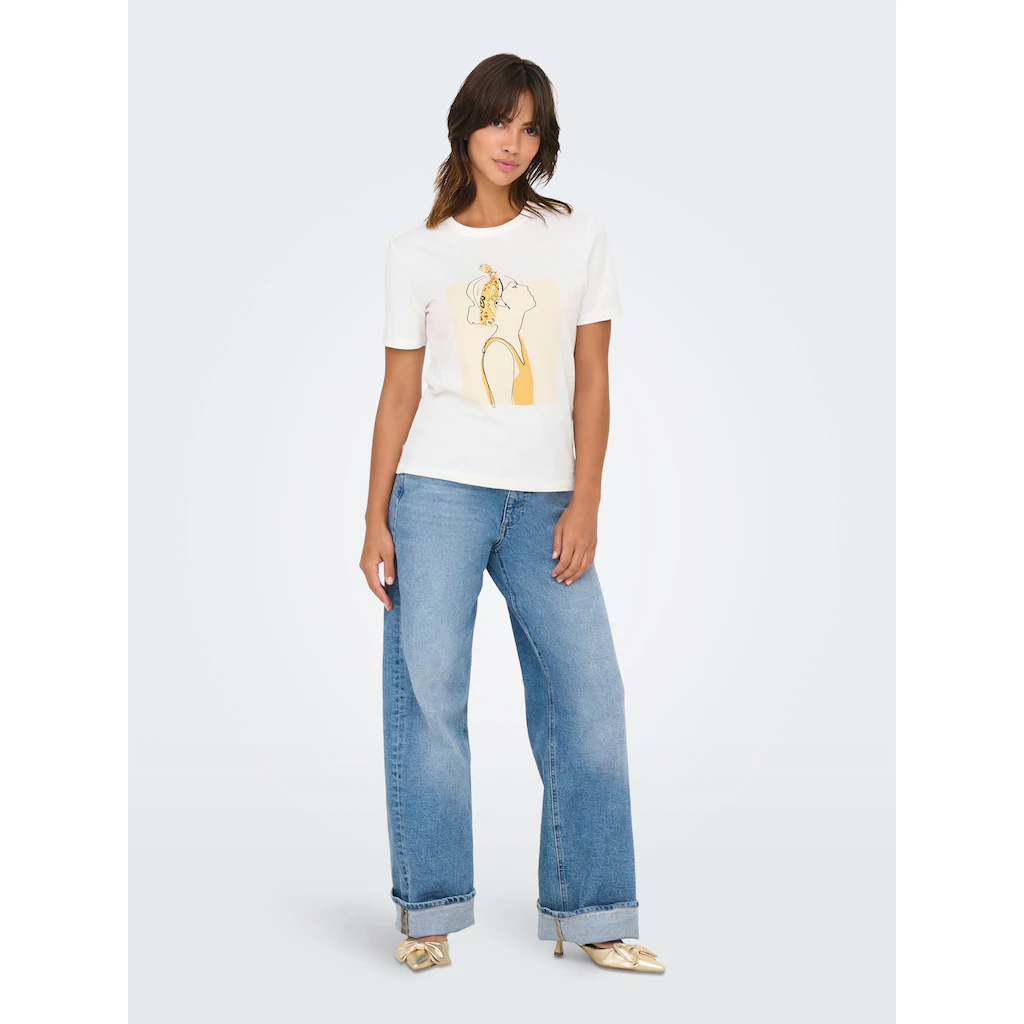 ONLY Kurzarmshirt »ONLCLARA S/S TEE CS JRS«