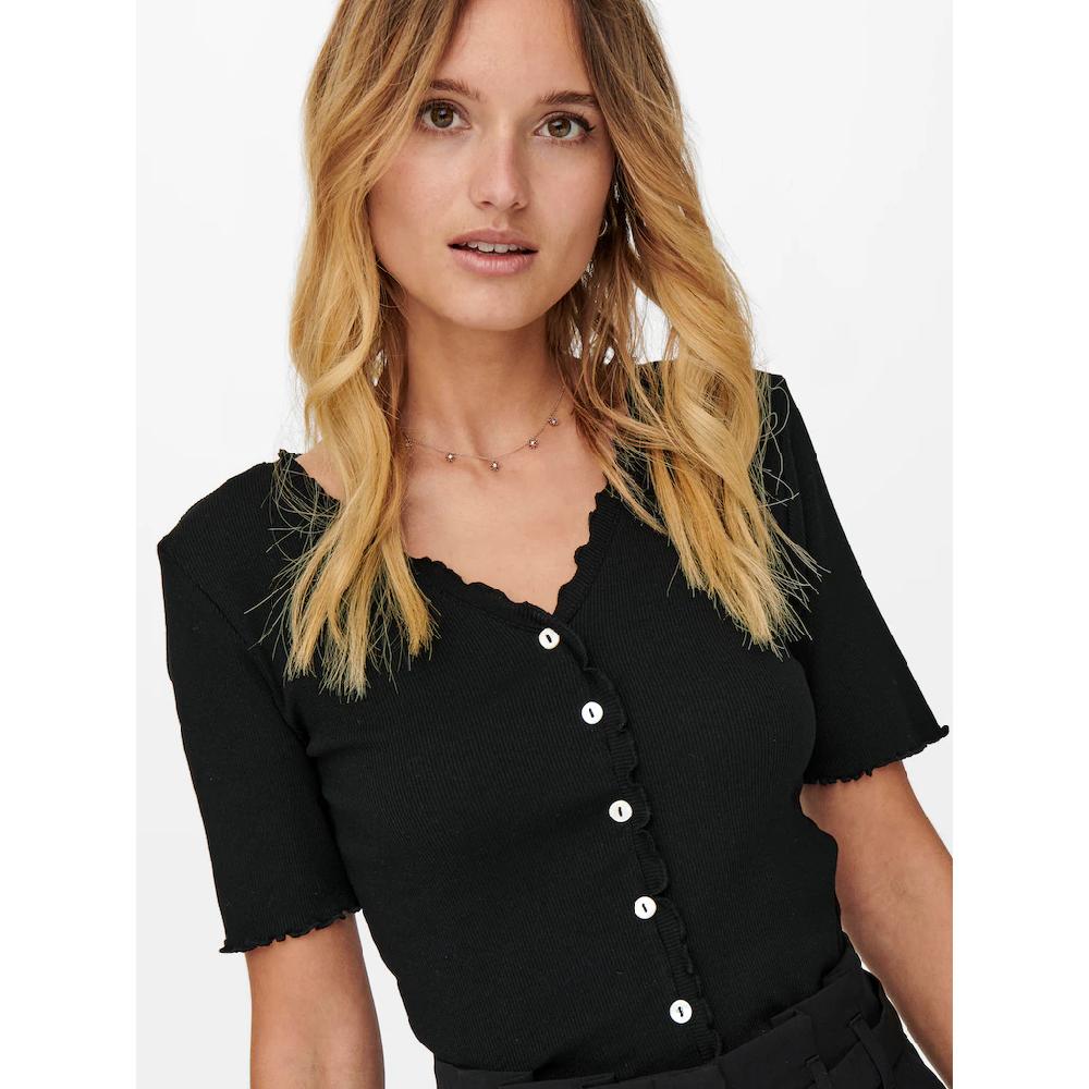 ONLY Kurzarmshirt »ONLLAILA S/S BUTTON TOP JRS«