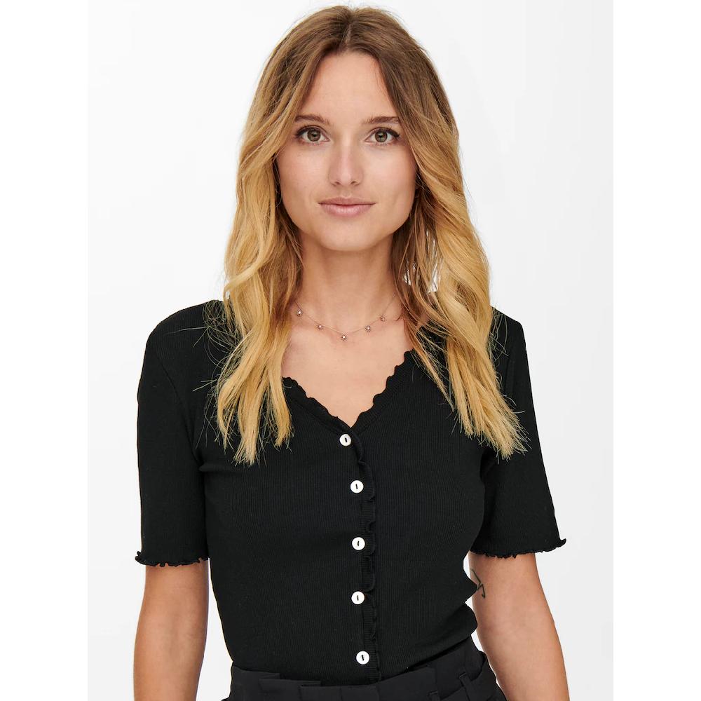 ONLY Kurzarmshirt »ONLLAILA S/S BUTTON TOP JRS«