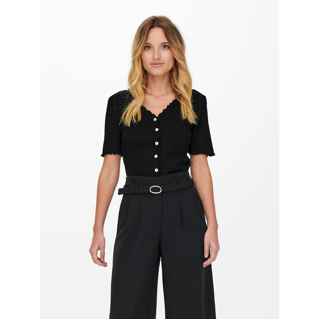 ONLY Kurzarmshirt »ONLLAILA S/S BUTTON TOP JRS«