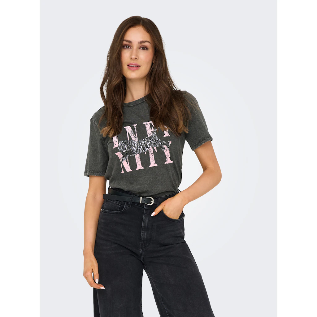 ONLY Kurzarmshirt »ONLLUCY LIFE S/S TIGERS TOP BOX JRS«