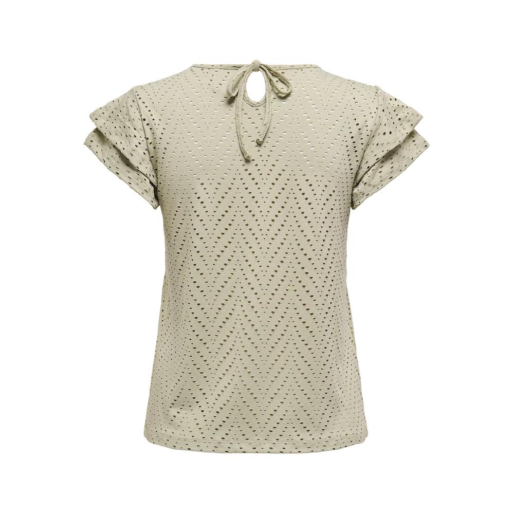 ONLY Kurzarmshirt »ONLSMILLA S/S O-NECK FRILL TOP JRS«