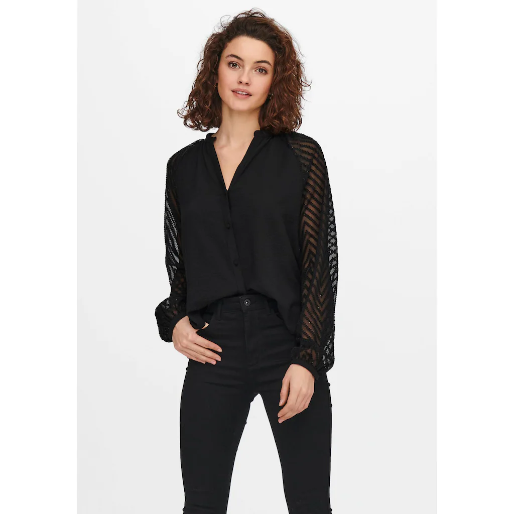 ONLY Langarmbluse »ONLLISA L/S BUTTON TOP WVN«