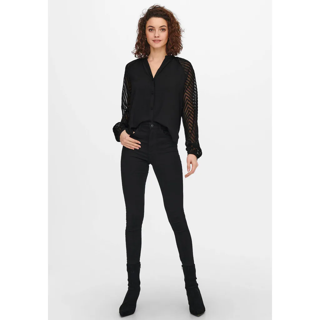 ONLY Langarmbluse »ONLLISA L/S BUTTON TOP WVN«