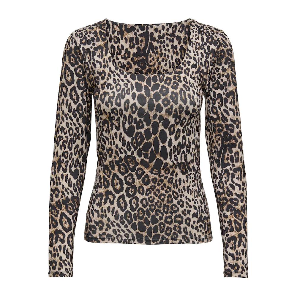 ONLY Langarmshirt »ONLLONE LEO L/S TWO WAY TOP JRS« Mit Tiefem Ausschnitt Vorne Oder Hinten Zu Tragen