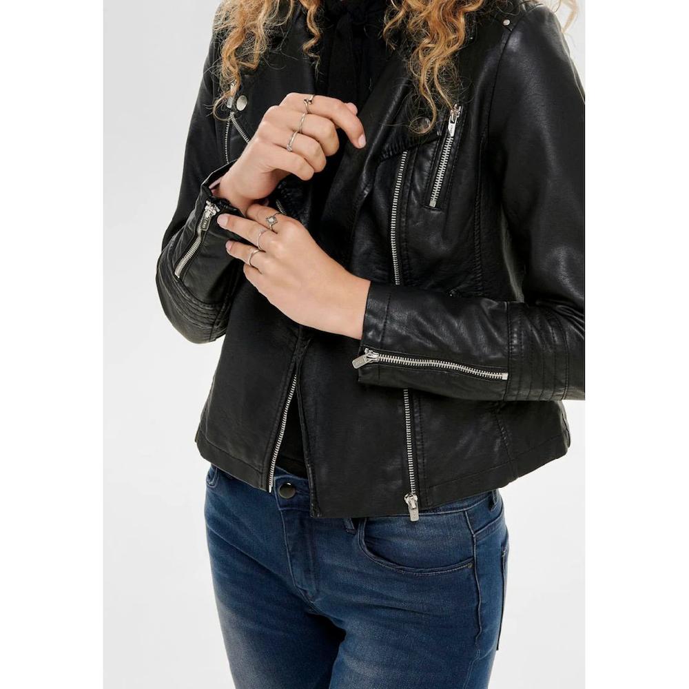 ONLY Lederimitatjacke »ONLGEMMA FAUX LEATHER BIKER OTW NOOS« Im Biker Style