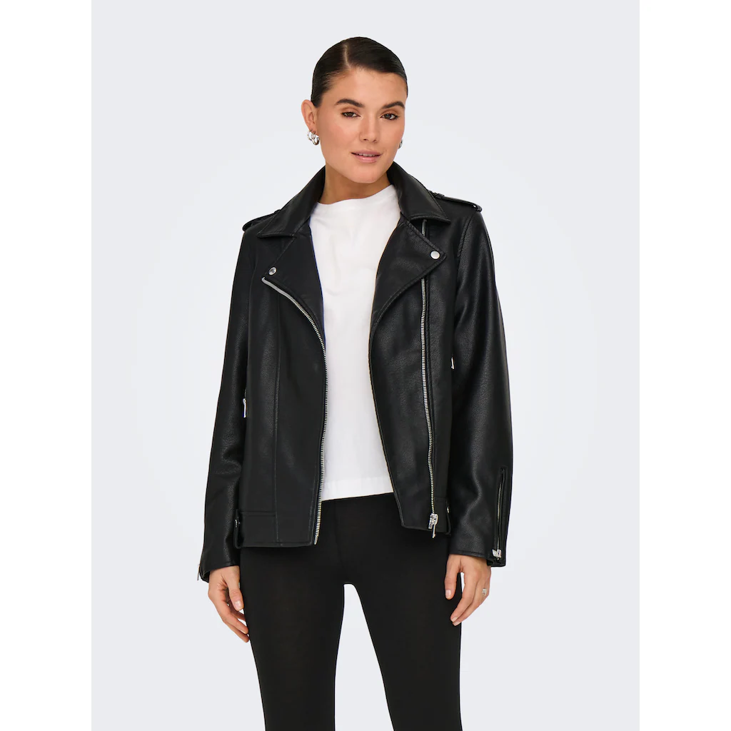 ONLY Lederimitatjacke »ONLMILLE FAUX LEATHER JACKET OTW«
