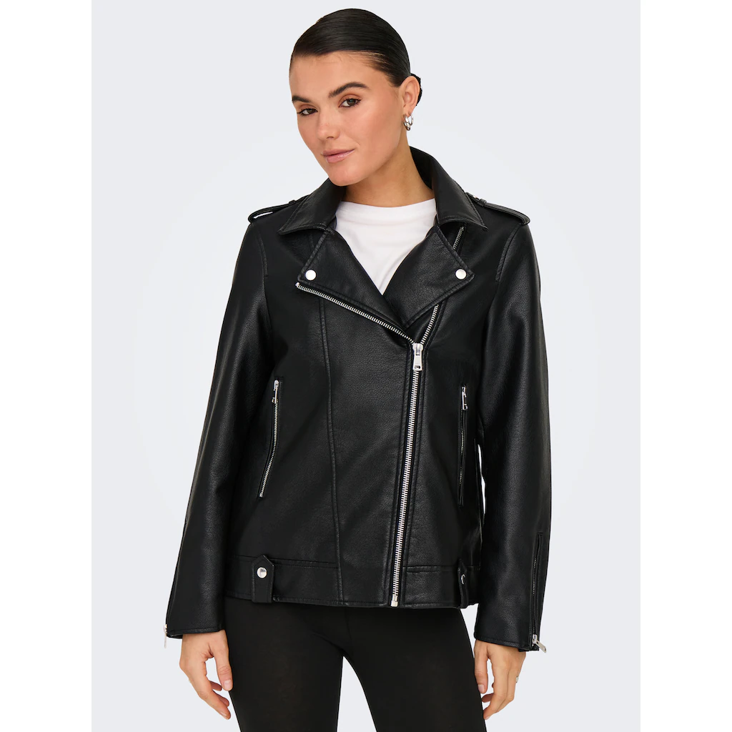 ONLY Lederimitatjacke »ONLMILLE FAUX LEATHER JACKET OTW«