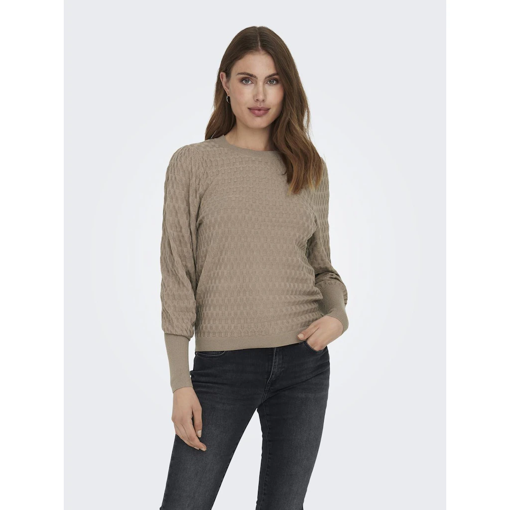 ONLY Rundhalspullover »ONLFAYE LIFE L/S PULLOVER KNT NOOS«