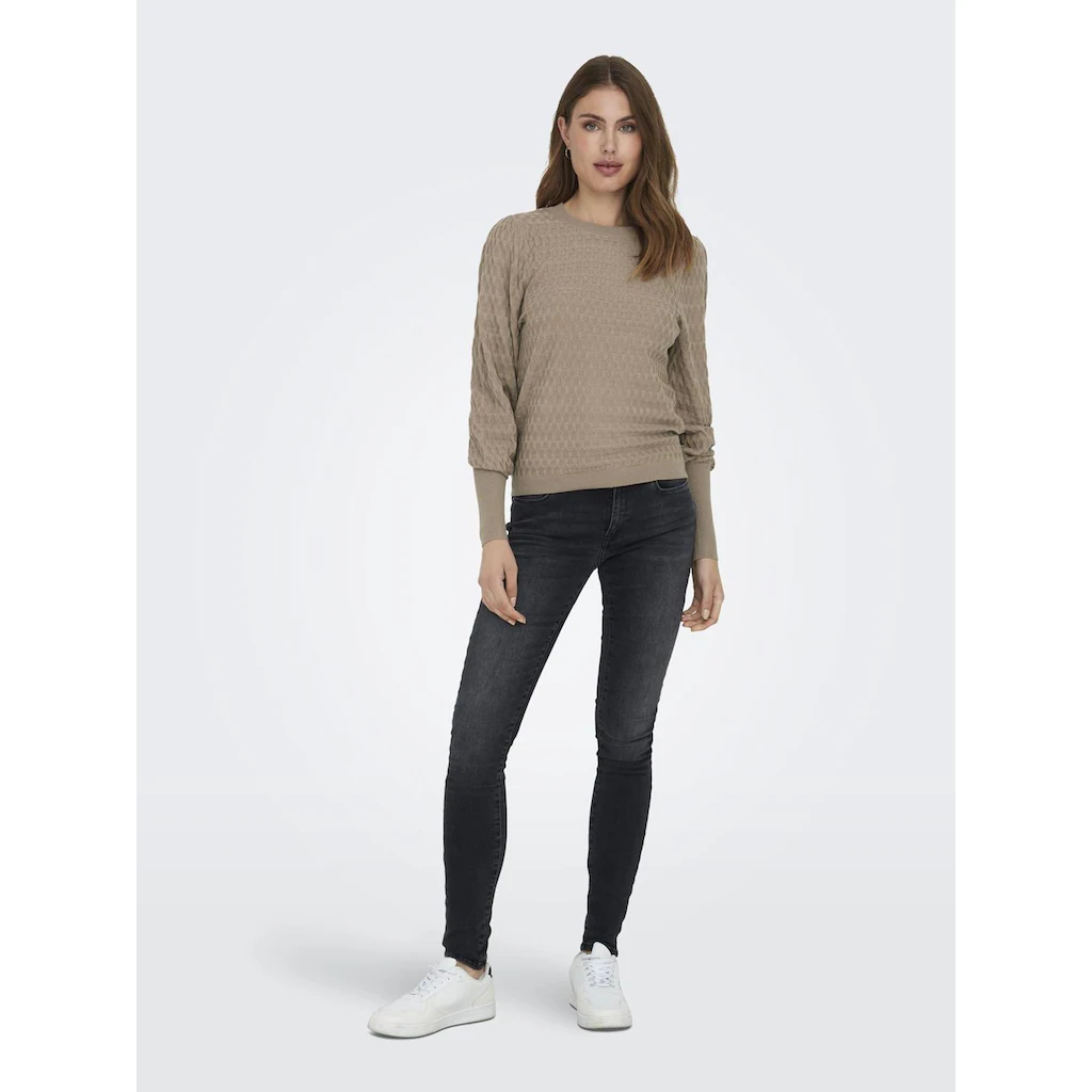 ONLY Rundhalspullover »ONLFAYE LIFE L/S PULLOVER KNT NOOS«