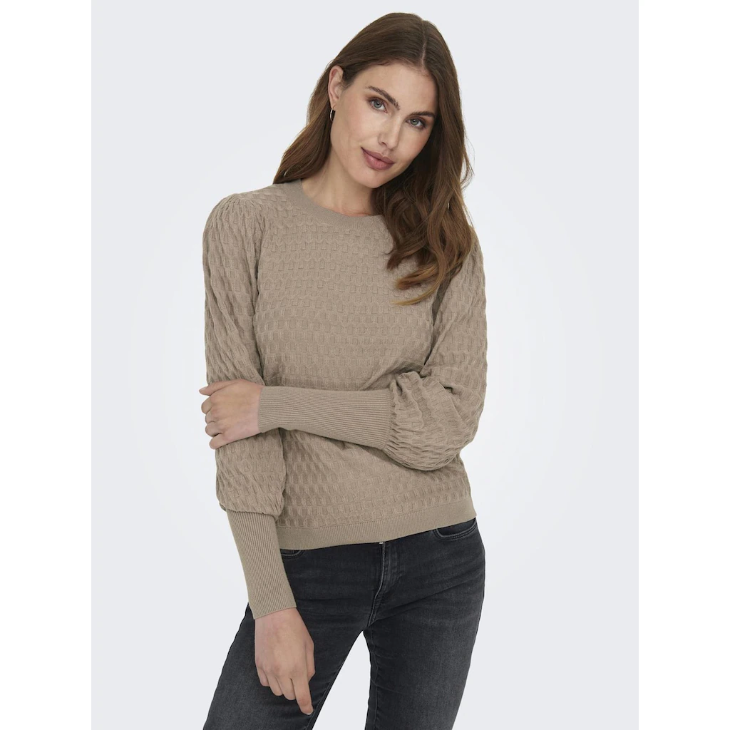 ONLY Rundhalspullover »ONLFAYE LIFE L/S PULLOVER KNT NOOS«