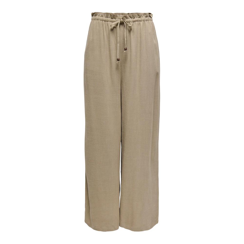 ONLY Schlupfhose »ONLSOLVI MW LINEN BL PB CULOTTE CC PNT« mit Leinen