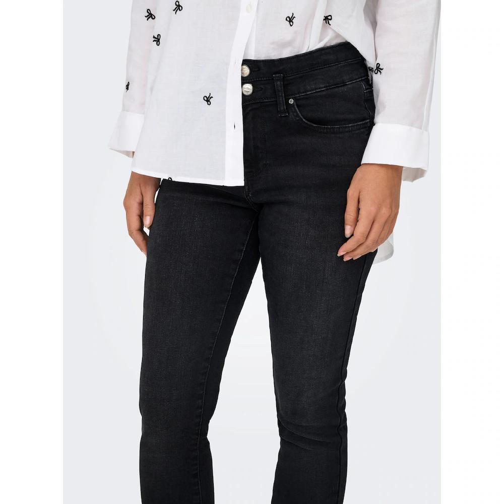ONLY Skinny-fit-Jeans »ONLBLUSH MID SK DB WAIST DNM TAI BOX X«