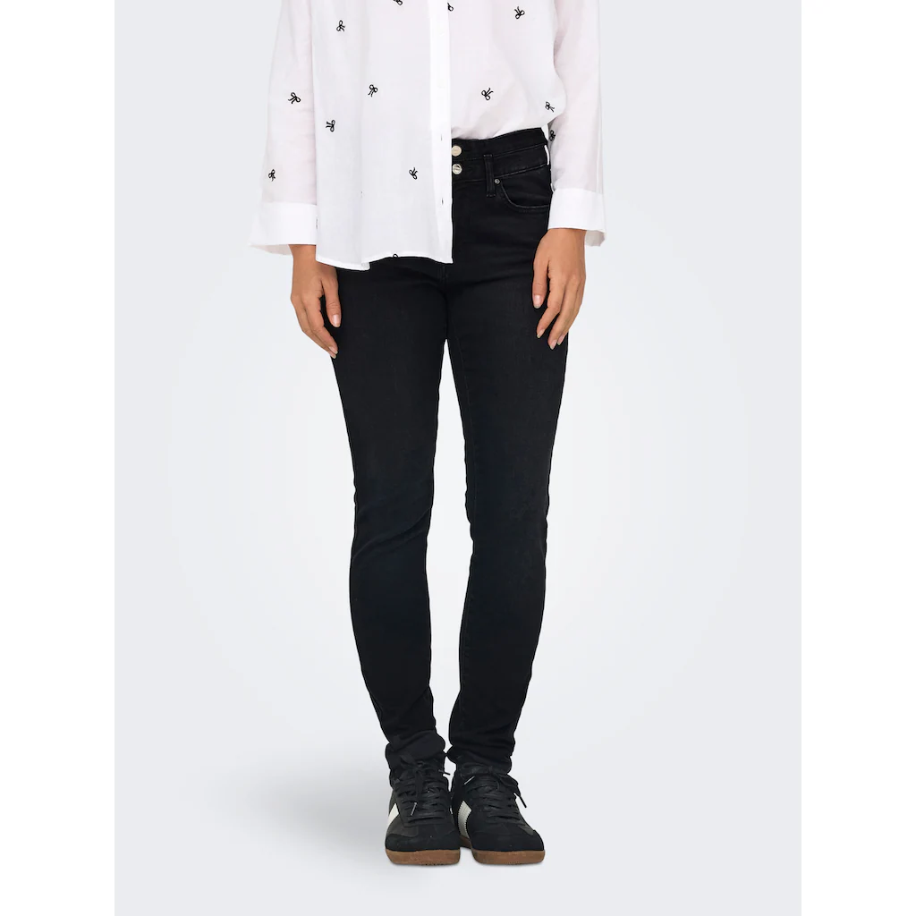 ONLY Skinny-fit-Jeans »ONLBLUSH MID SK DB WAIST DNM TAI BOX X«