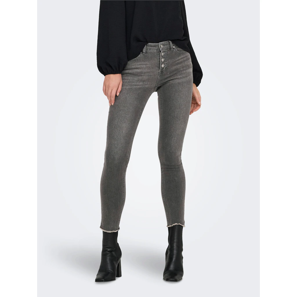 ONLY Skinny-fit-Jeans »ONLMIA MID WAIST BUTTON SK RW ANK BOX«