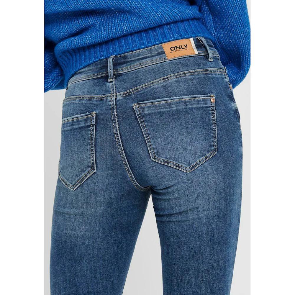 ONLY Skinny-fit-Jeans »ONLWAUW MID SKINNY BJ114-3 NOOS« Mit Leichten Destroyed Effekten