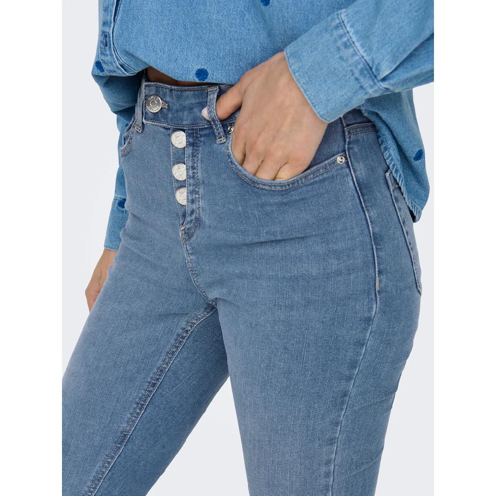 ONLY Skinny-fit-Jeans »ONLWAUW MID WAIST SK VIS BUT DNM«