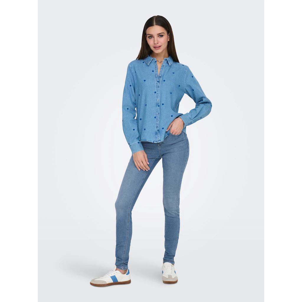ONLY Skinny-fit-Jeans »ONLWAUW MID WAIST SK VIS BUT DNM«