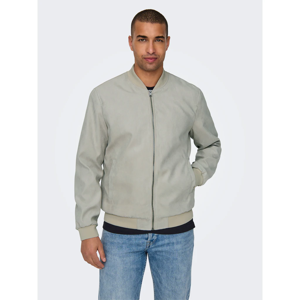 ONLY & SONS Bomberjacke »ONSLUCAS FAKE SUEDE BOMBER OTW« ▷ kaufen