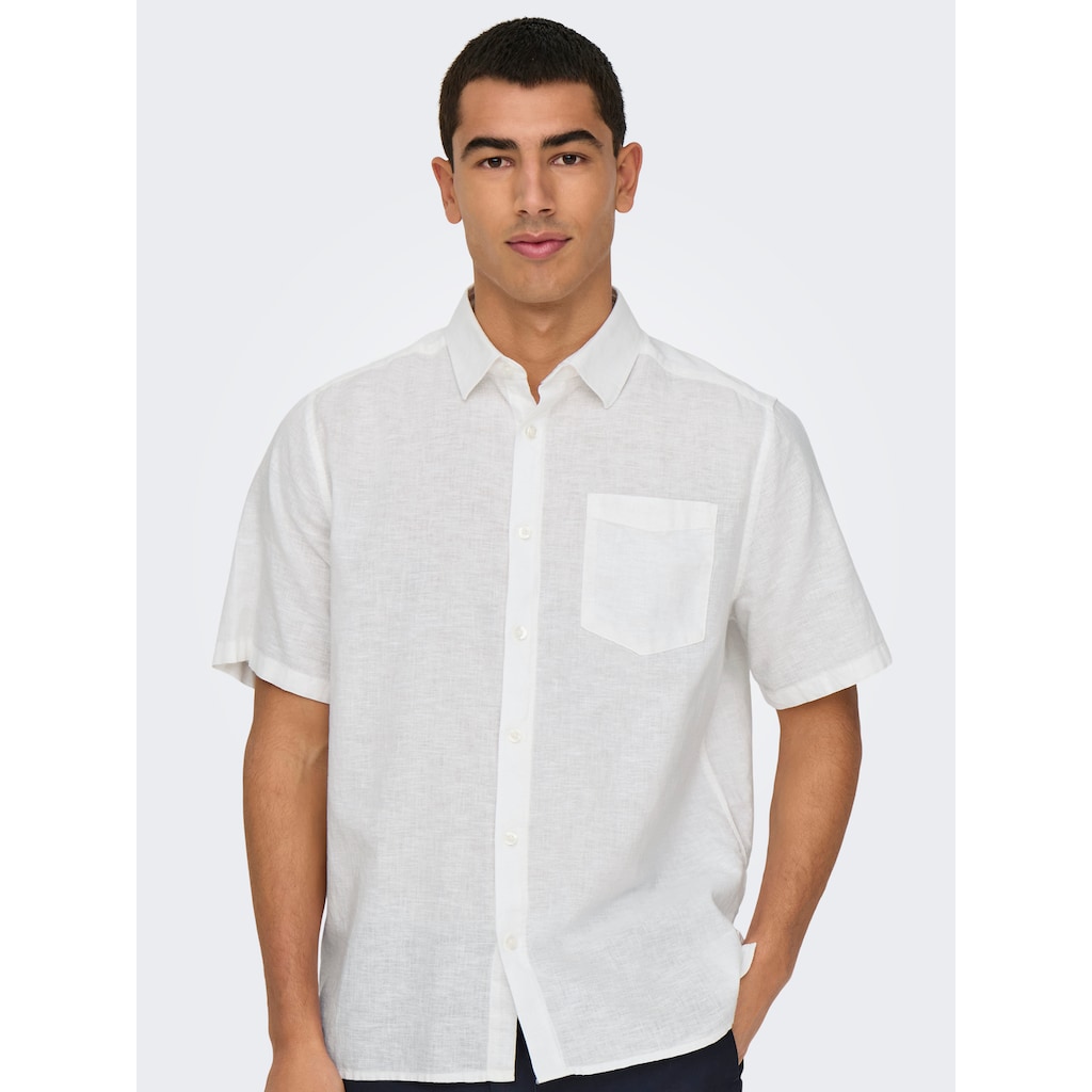 ONLY & SONS Kurzarmhemd »ONSCAIDEN LIFE REG SS 1 PKT SHIRT«