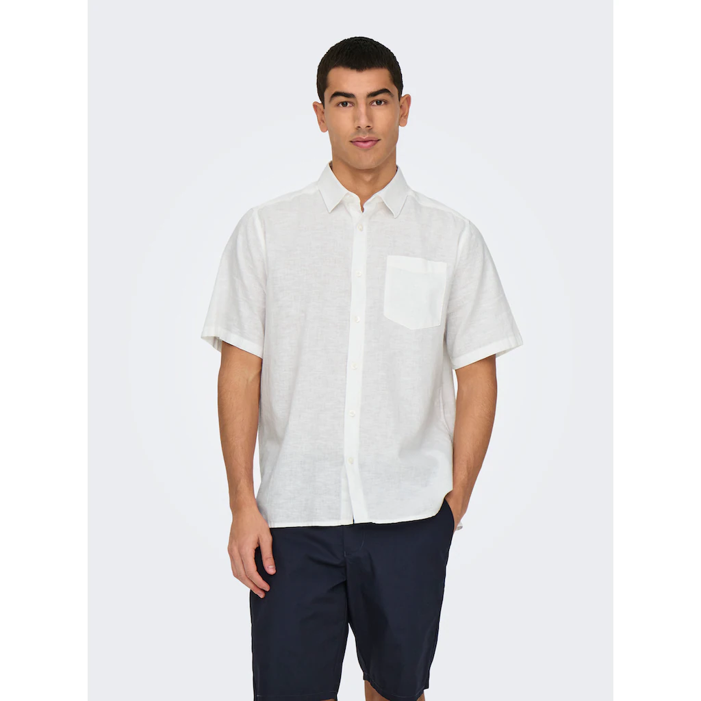 ONLY & SONS Kurzarmhemd »ONSCAIDEN LIFE REG SS 1 PKT SHIRT«