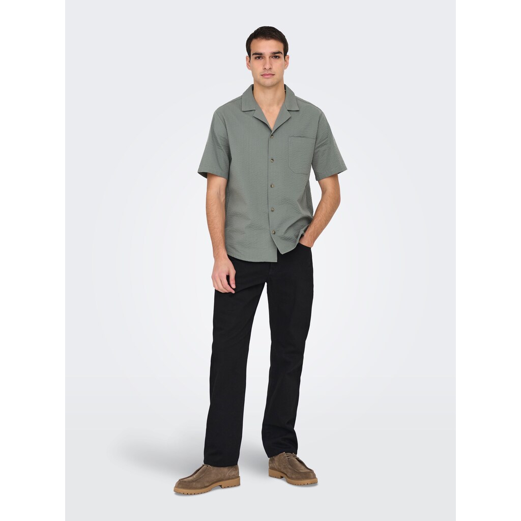ONLY & SONS Kurzarmhemd »ONSEYE RESORT SEERS 0009 SHIRT NOOS«